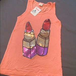 Kids lipstick tank tops. 11,13,9,5,7